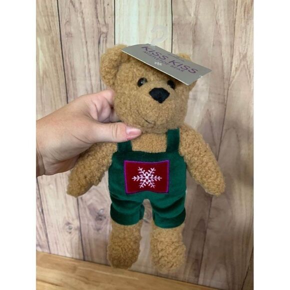Hallmark Kiss Kiss Mistletoe Bear 10" Plush Stuff - Picture 5 of 9
